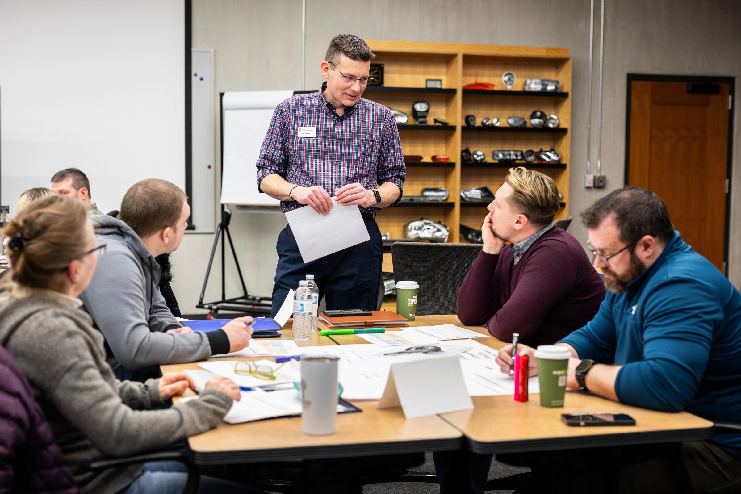 An Extension educator leads a training session
